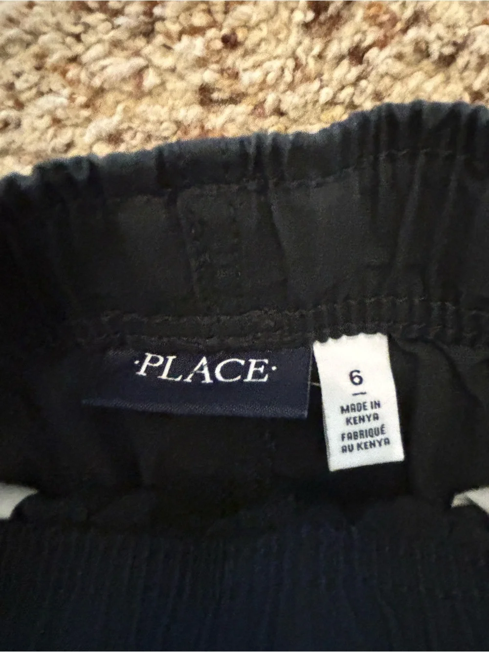 The Children's Place Black Cargo Shorts with Elastic Waistband